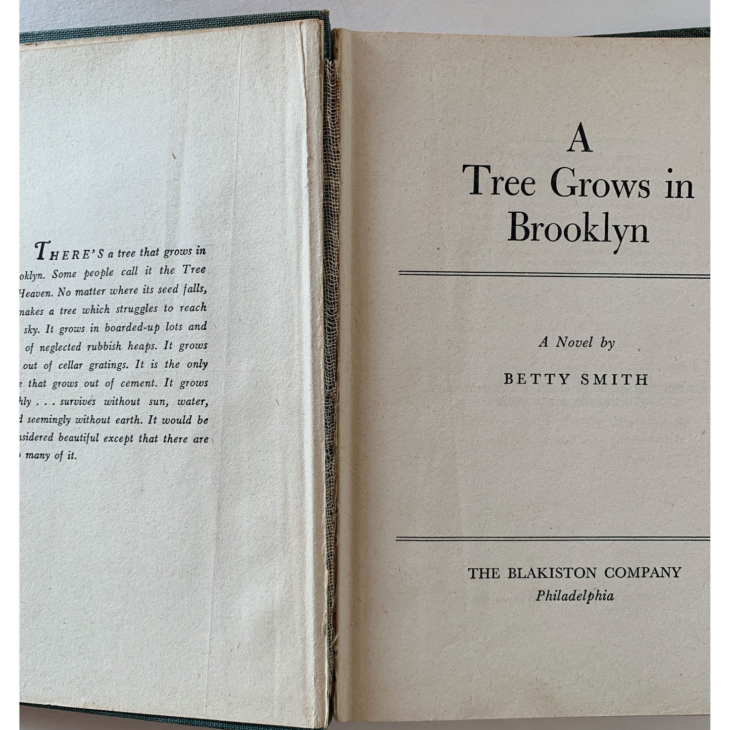 A Tree Grows in Brooklyn, Betty Smith, 1943 Vintage Hardcover