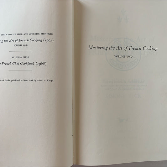 Mastering the Art of French Cooking, Volume Two, Julia Child, 1970, Hardcover