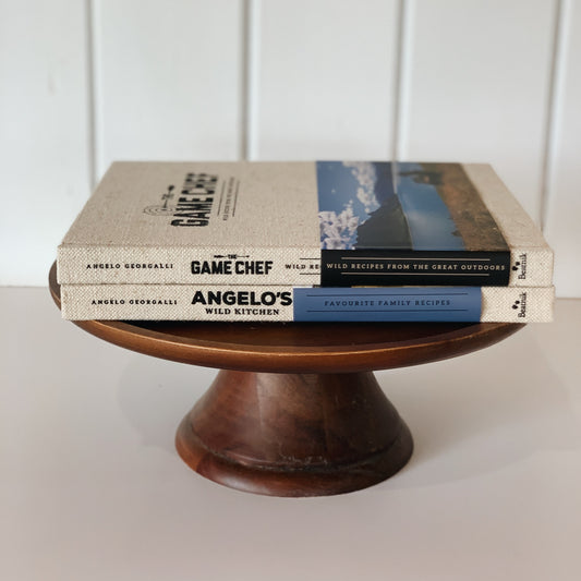 The Game Chef and Angelo's Wild Kitchen, Angelo Georgalli, Neutral Linen Cookbook Set