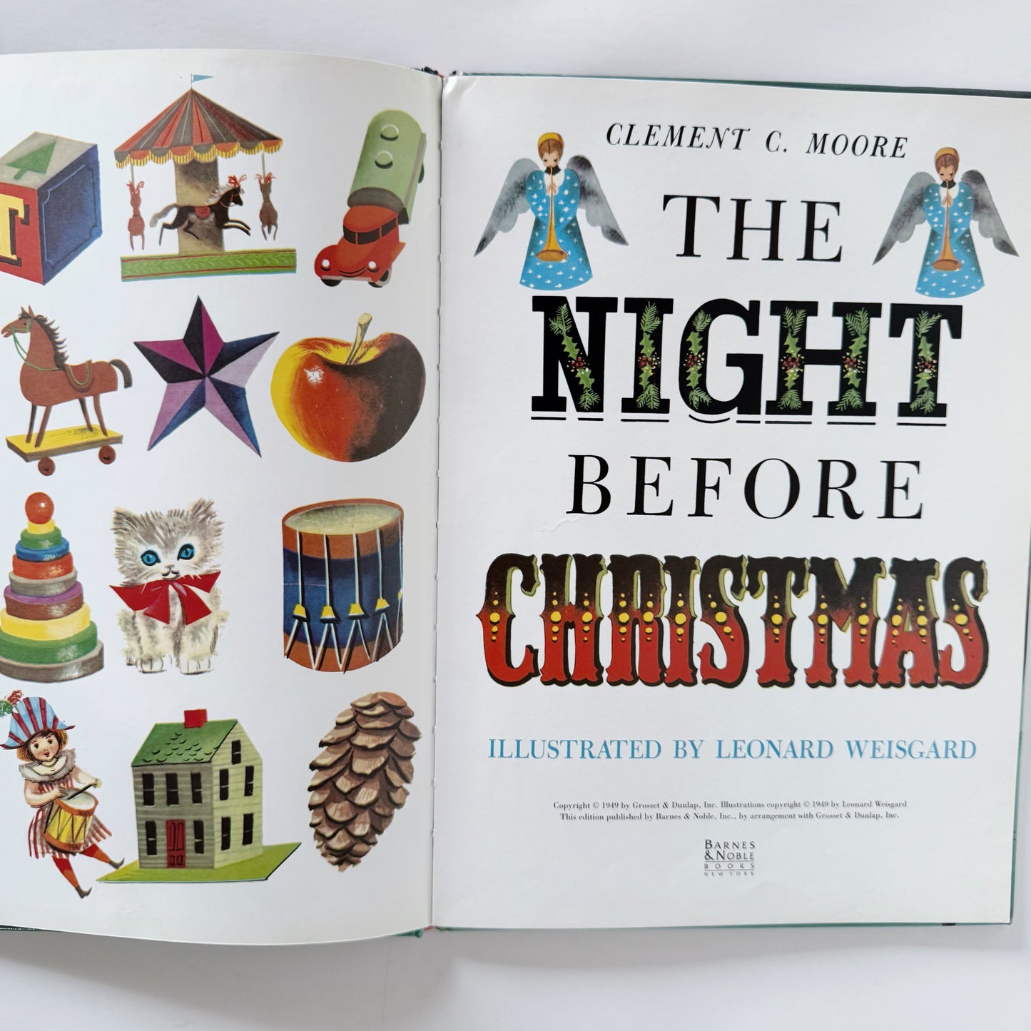 The Night Before Christmas, Leonard Weisgard Illustrations, 1997 Barnes and Noble Reprint