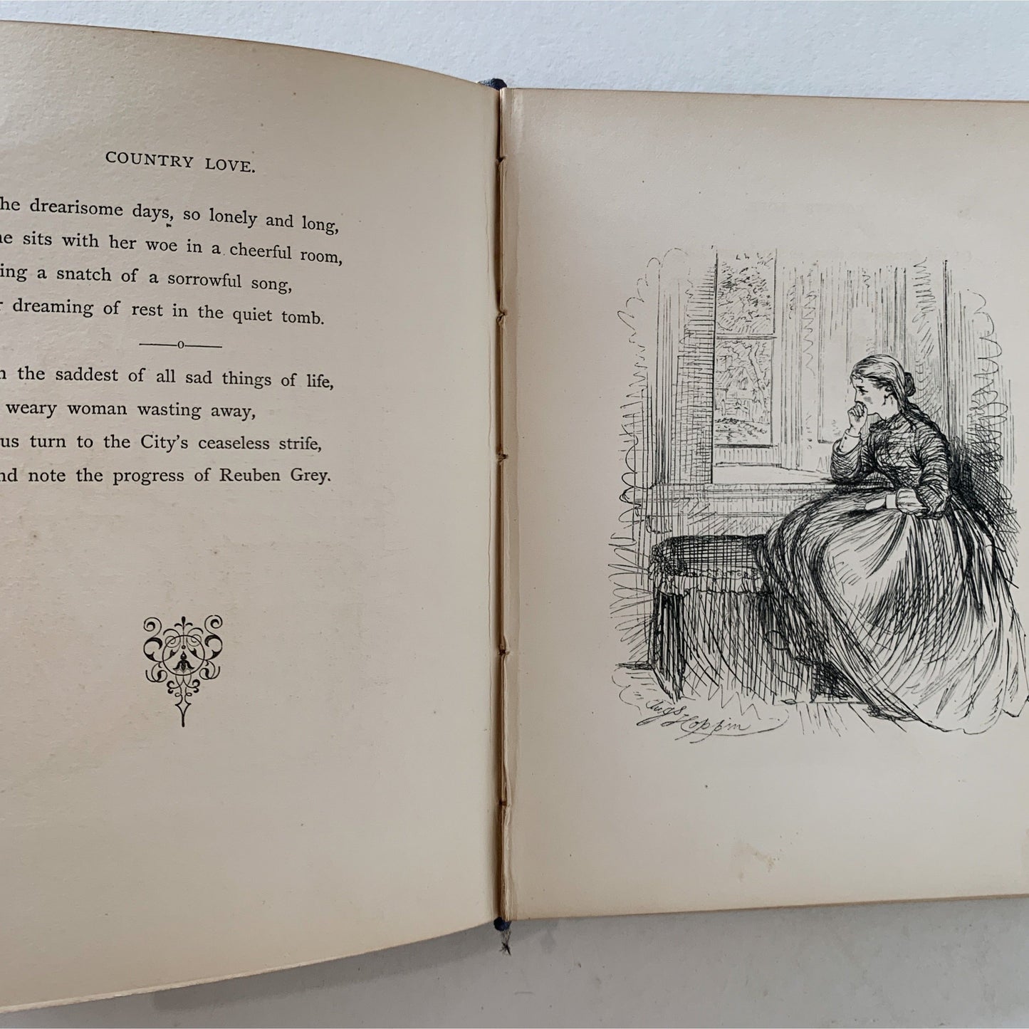Country Love Vs City Flirtation, 1865, Illustrated Poetry, H. T. Sperry