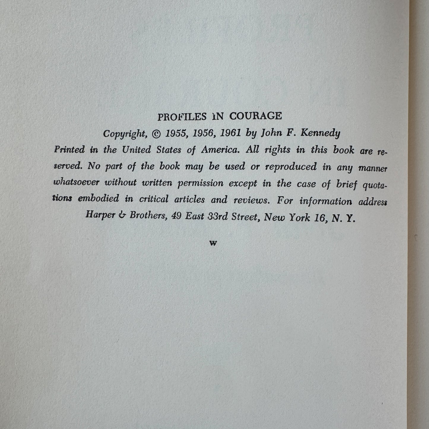 Profiles in Courage, Young Readers Edition, John F. Kennedy, 1961