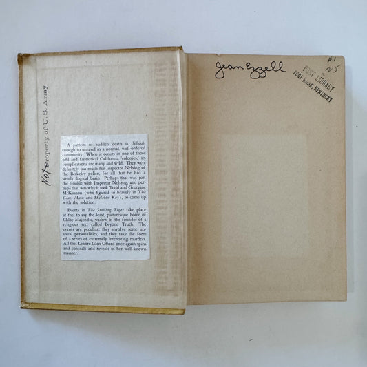 The Smiling Tiger, Lenore Glen Offord, 1949 First Edition Mystery