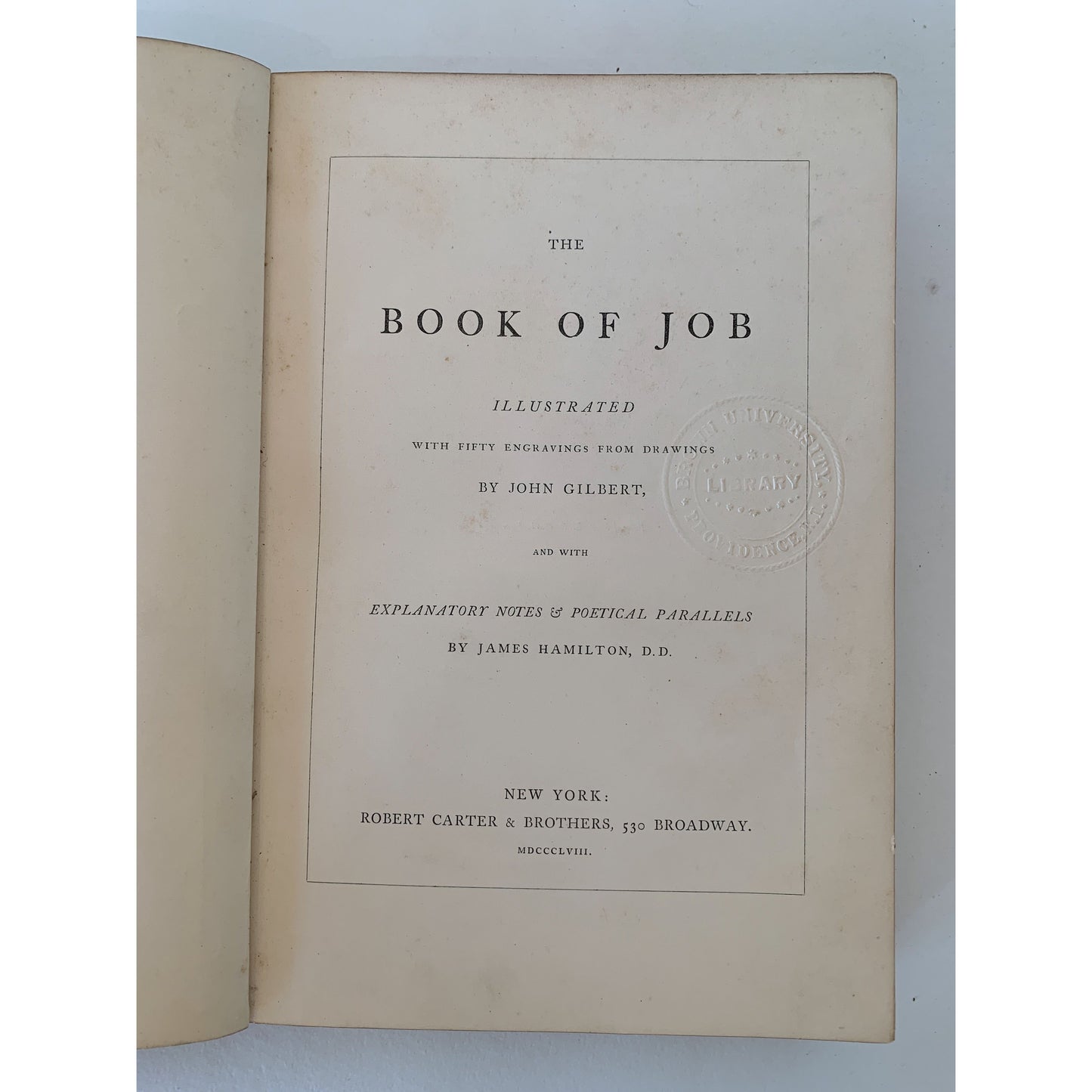 The Book of Job, 1858, Illustrated, Rare