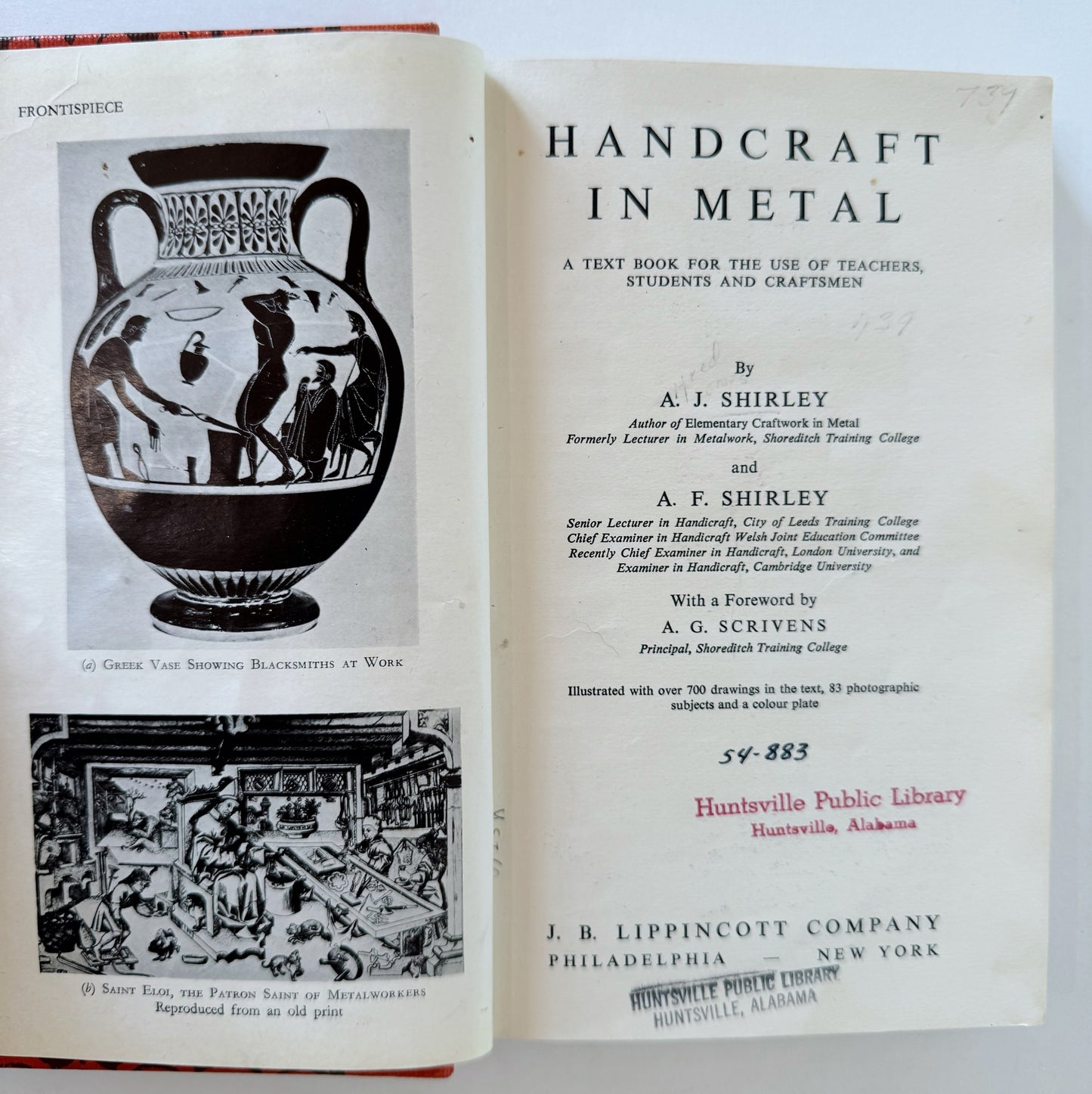 Handcraft in Metal, A Text Book For The Use of Teachers, Students, and Craftsmen, 1955 Illustrated