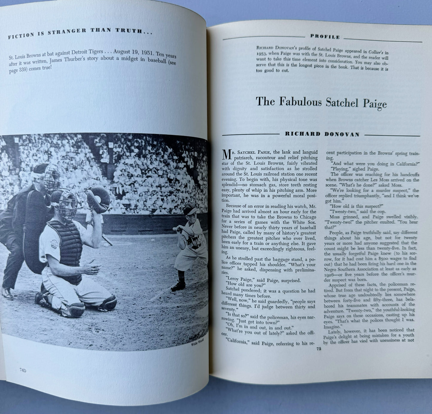 The Fireside Book of Baseball 1956 Vintage Illustrated Hardcover