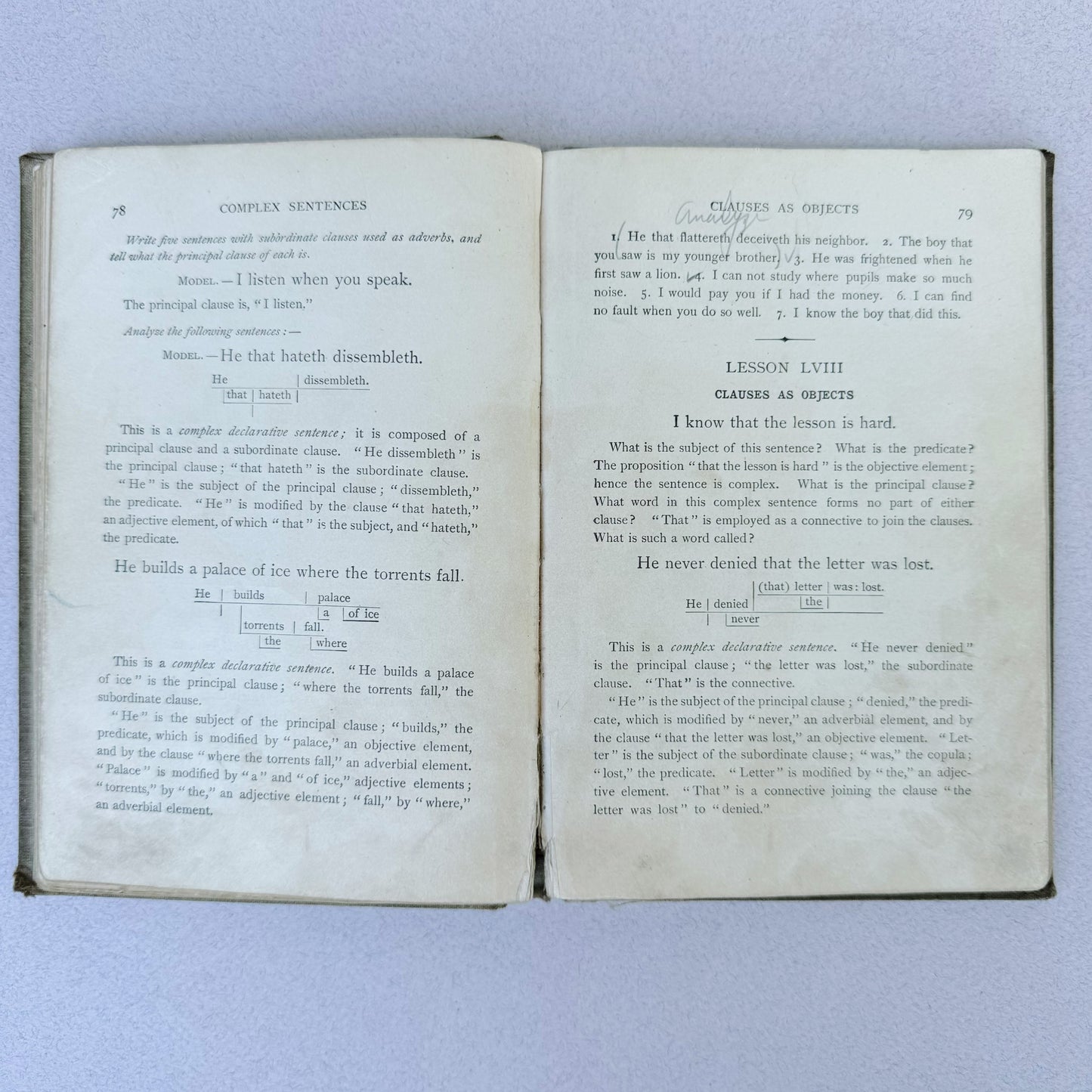 Elementary Lessons in Language and Grammar, Harvey's New Language Course, 1900 School Book