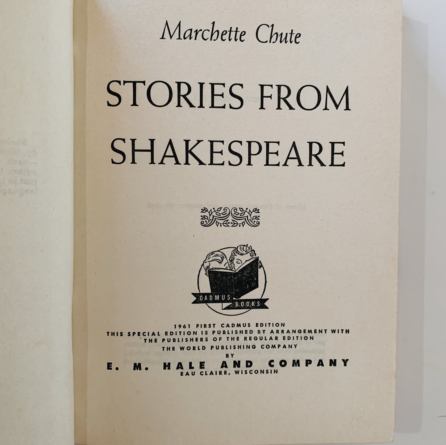 Stories From Shakespeare, Complete Plays, Retold For Kids, 1961, Hardcover, Marchette Chute