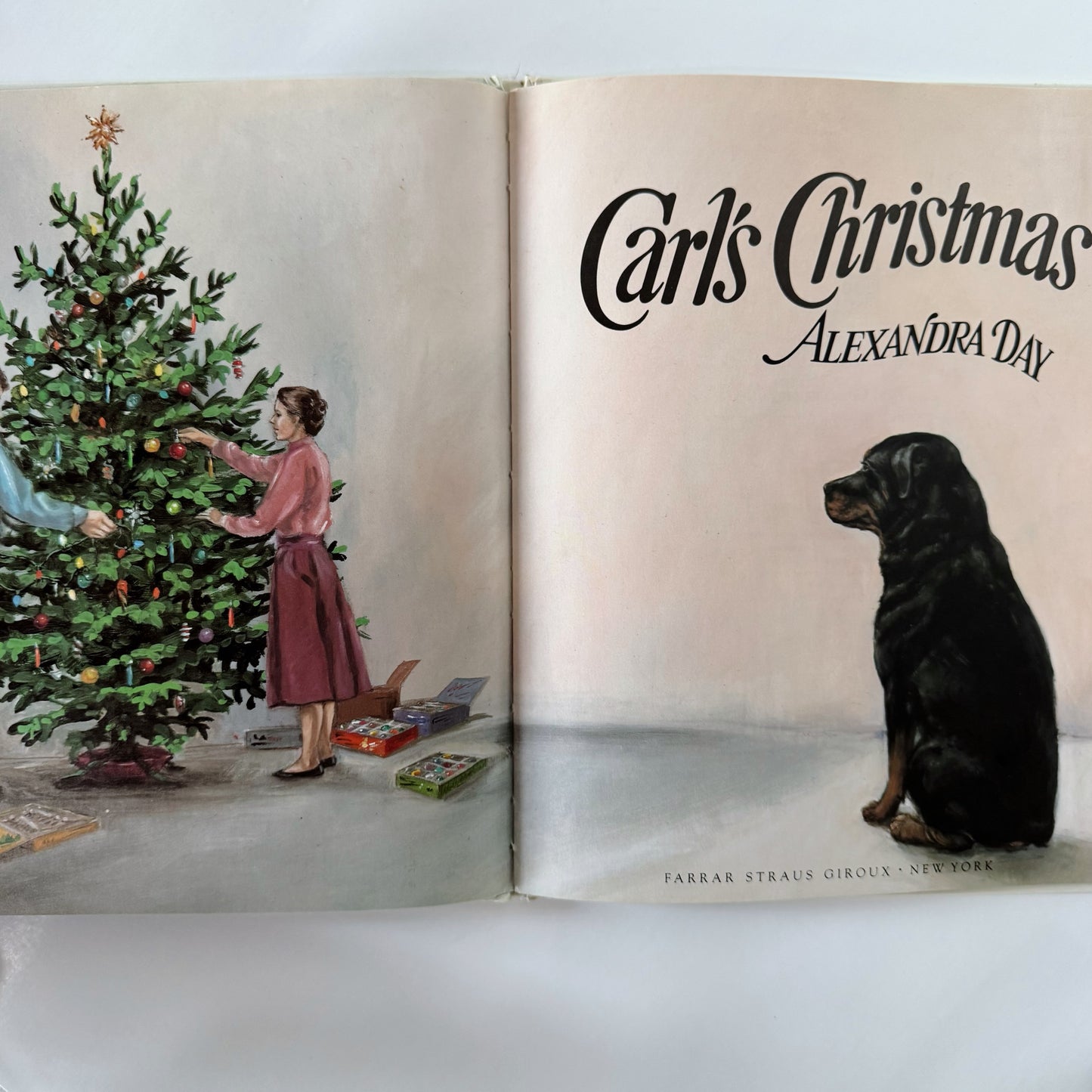 Carl's Christmas, 1991 Third Printing, Alexandra Day, Hardcover Dog Story