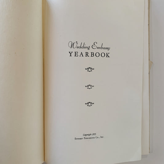 Wedding Embassy Yearbook, 1955 Wedding Guide and Gift Registry, Filled Out