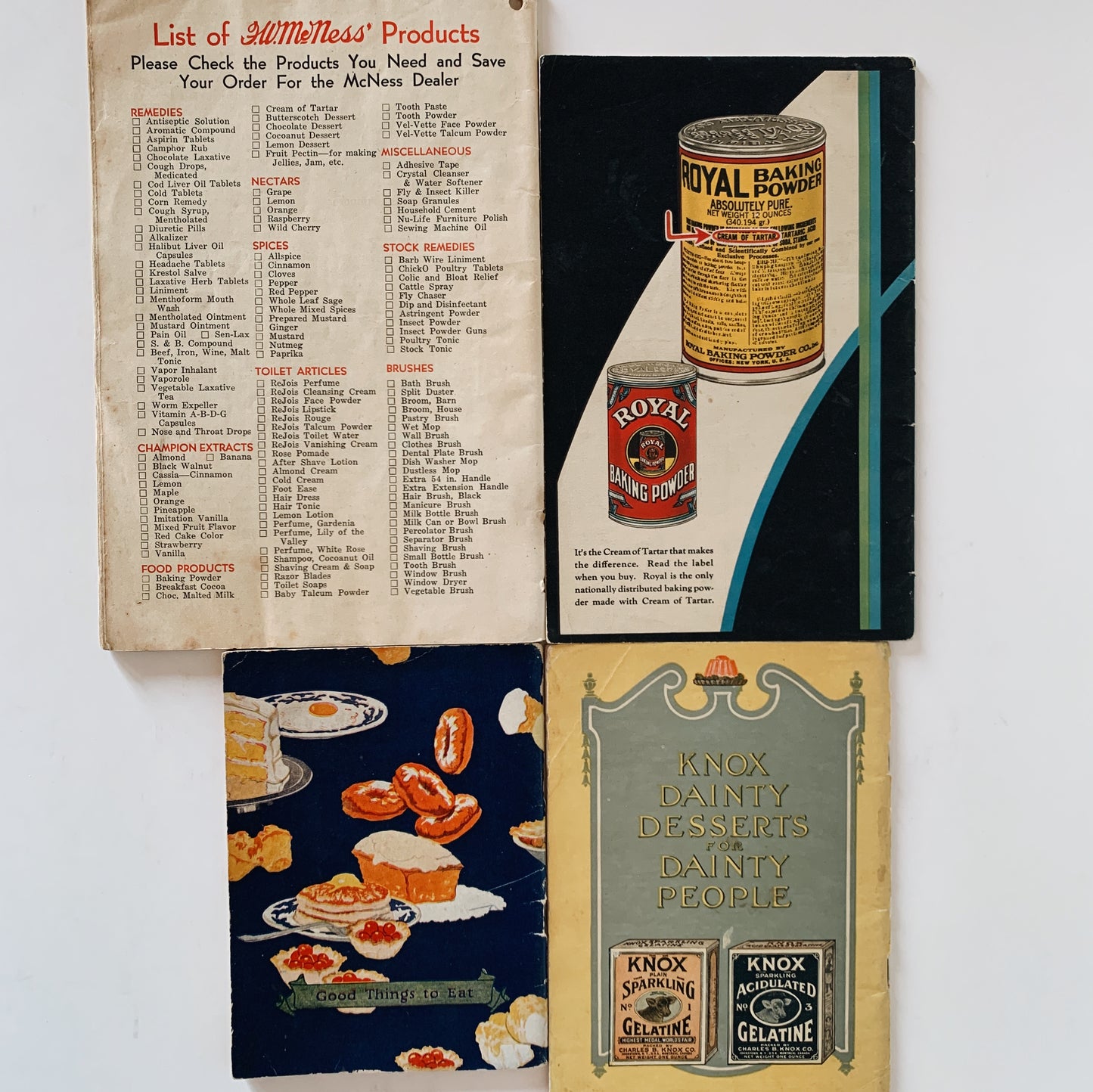 Set of Cookbooks From 1920s and 1930s, Vintage Recipe Book Collection