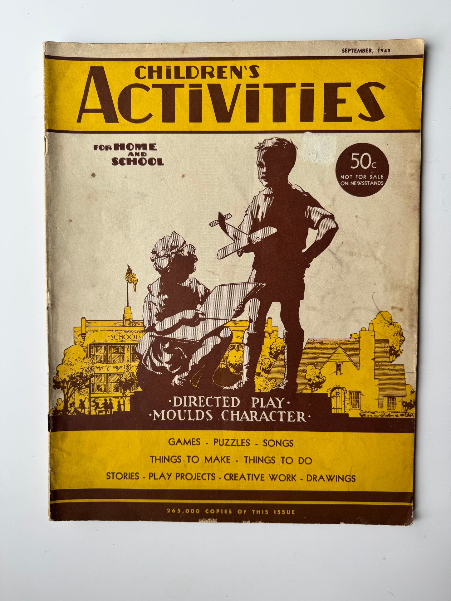 Children's Activities for Home and School, Vintage Magazines Mid Century 1940s, Choose One