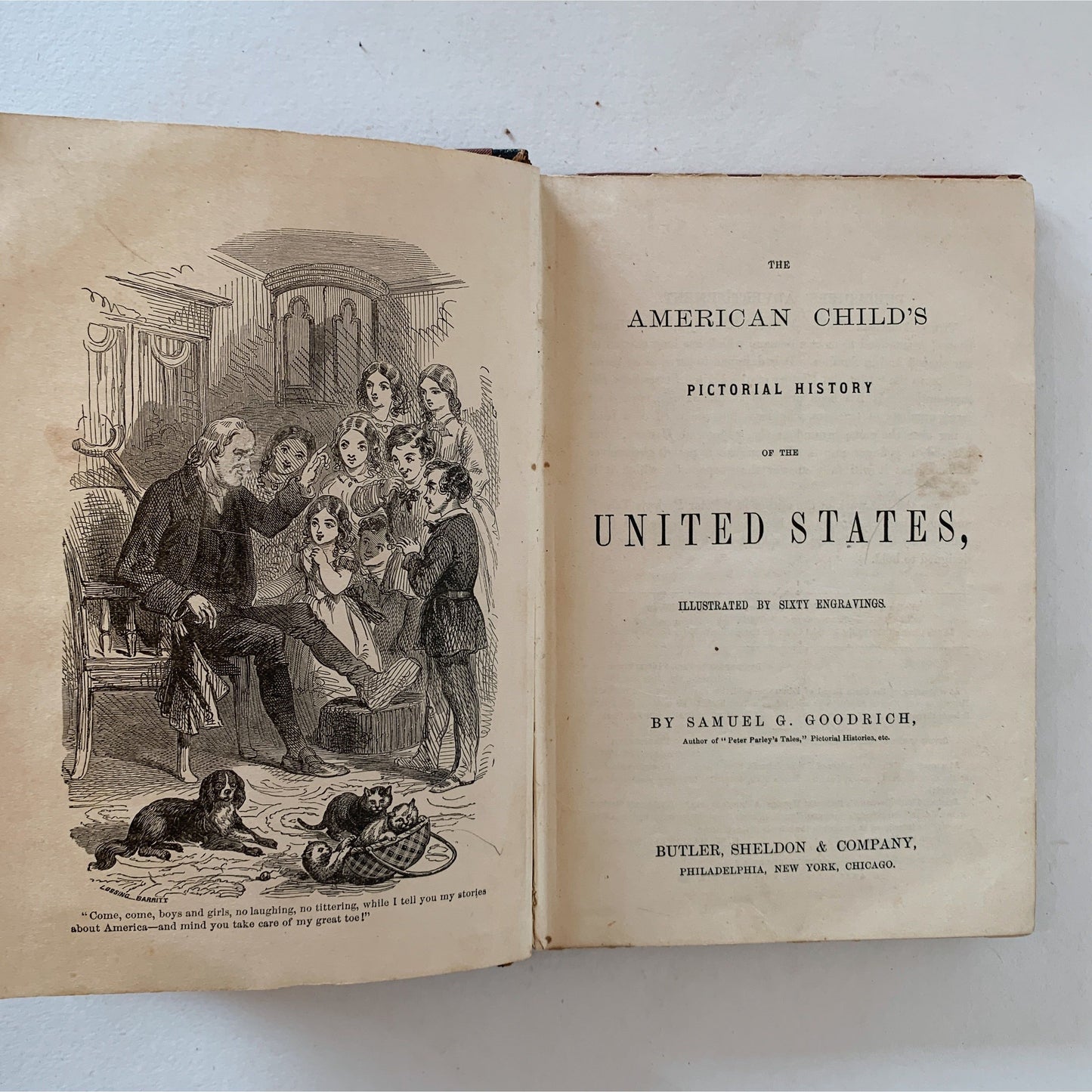 The American Child's Pictorial History of the United States, 1865 School Book