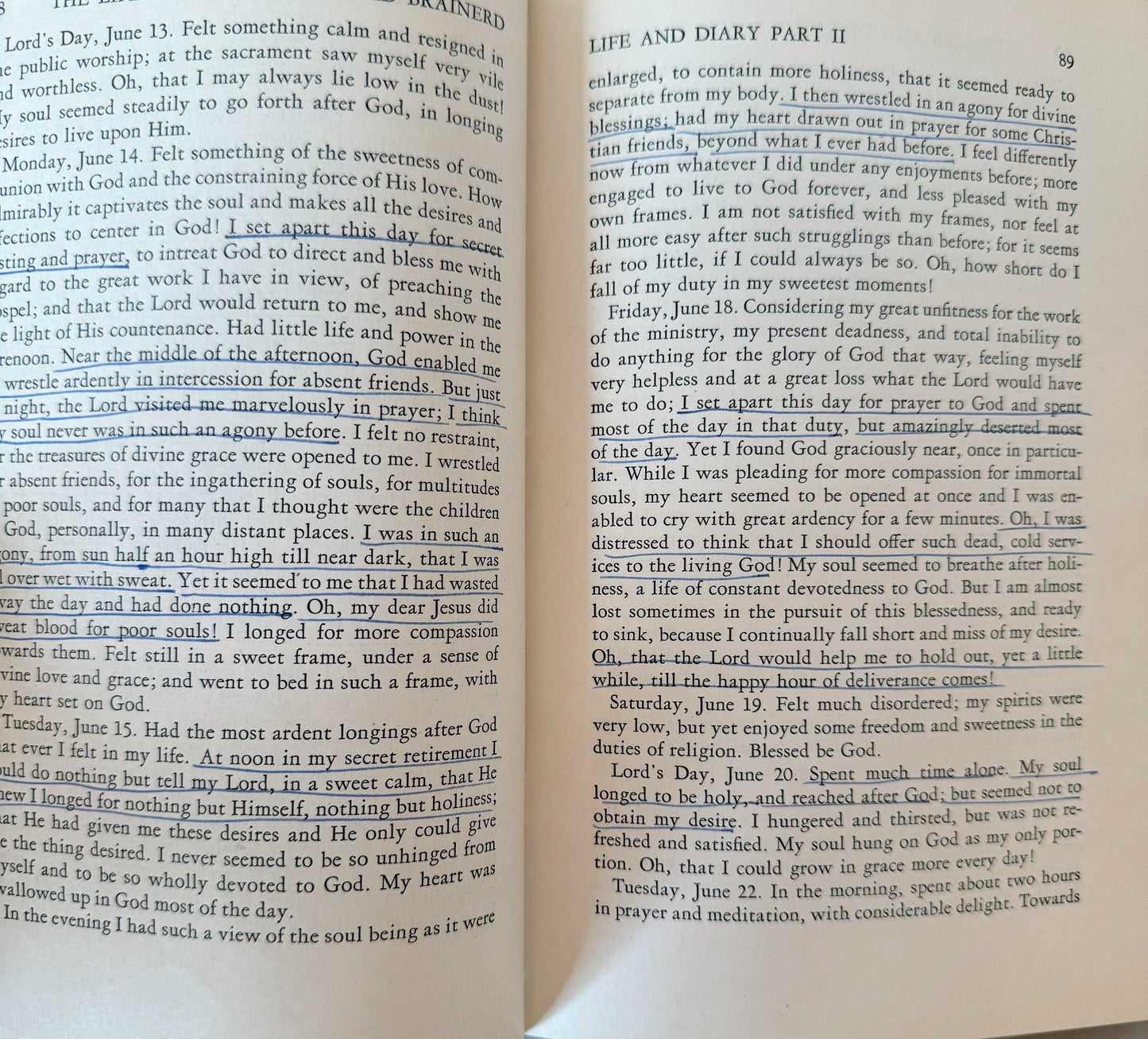 The Life and Diary of David Brainerd - 1949 Moody Press Hardback