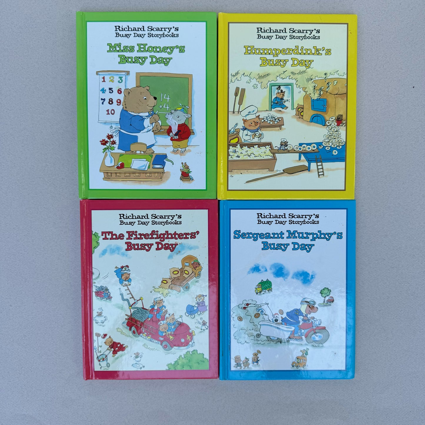 4 Busy Day Storybooks Richard Scarry Box Set 1997