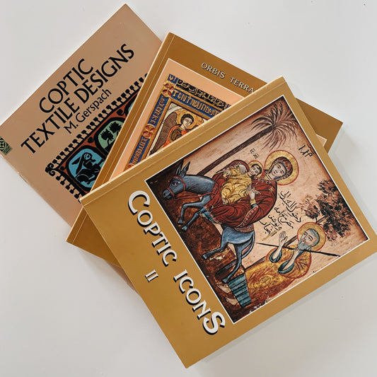 Coptic Icons I, Coptic Icons II, Coptic Textile Designs, Paperback Book Bundle
