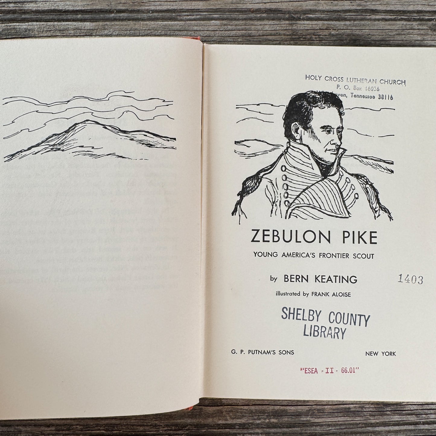 Zebulon Pike, Young America's Frontier Scout, Bern Keating, 1965