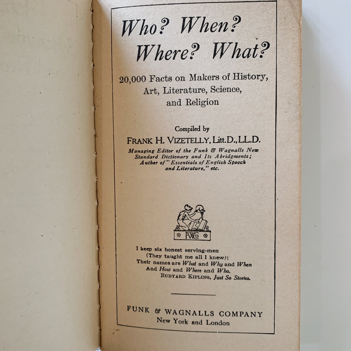 Who? When? Where? What?, Red Pocket-Sized Trivia Hardcover, 1930