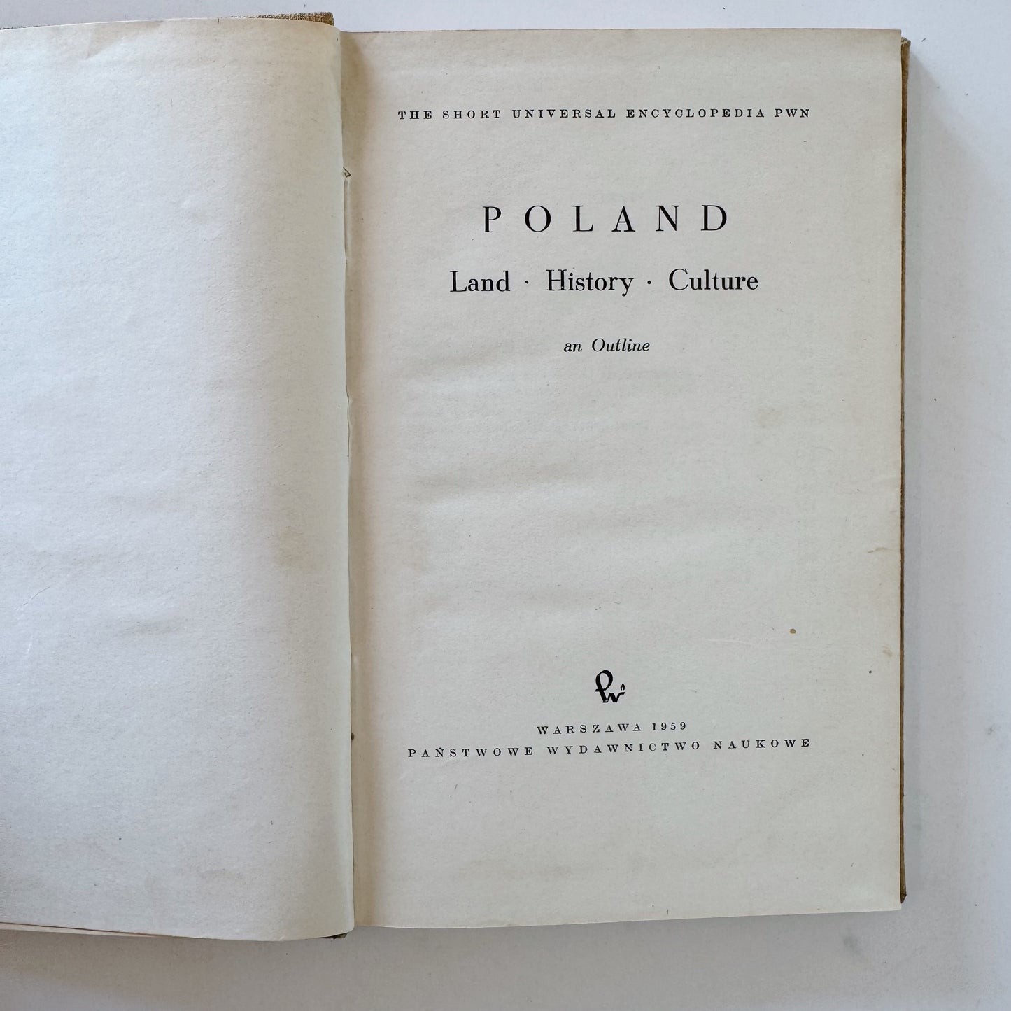 Poland - Land, History, Culture, An Outline, 1959 Hardcover
