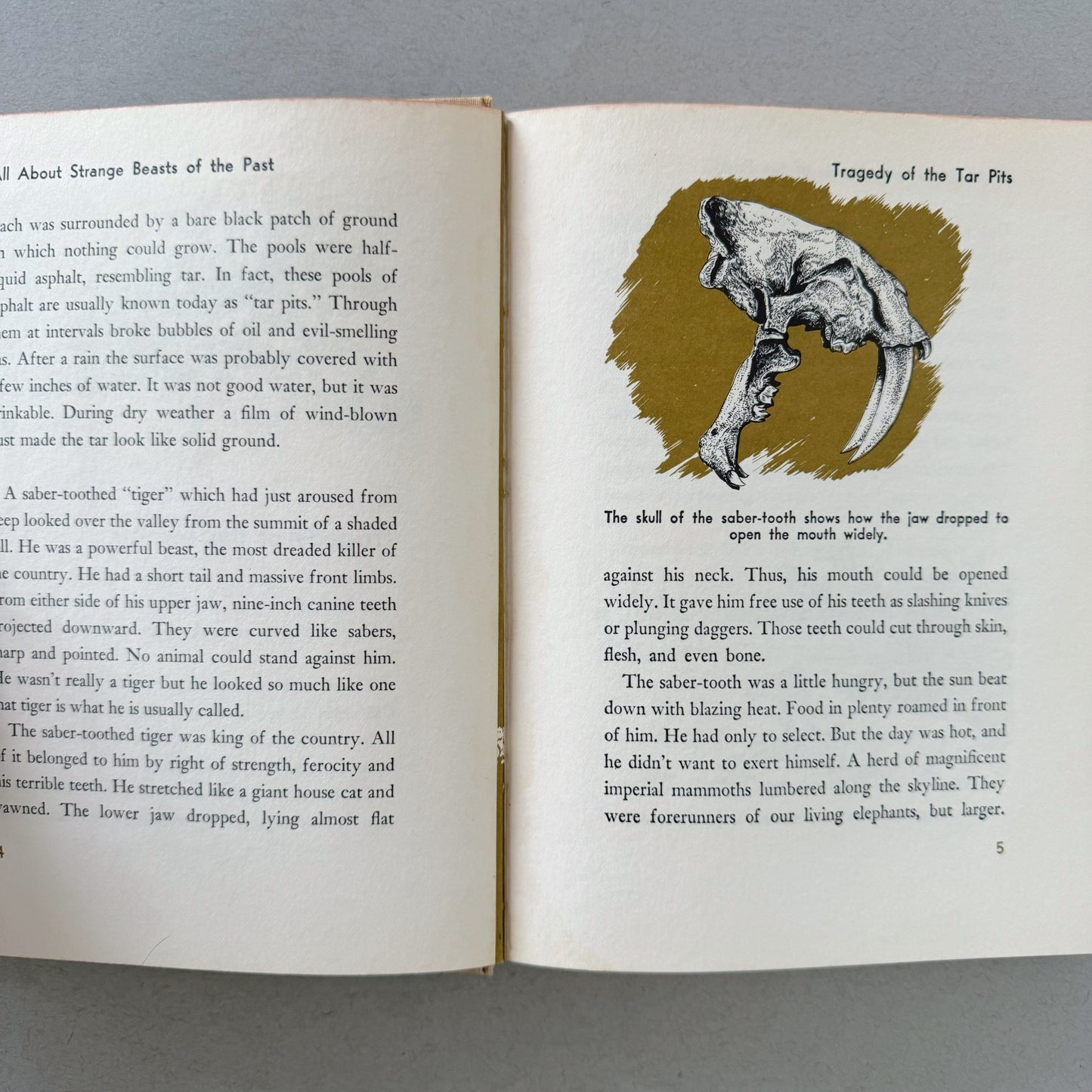 All About Strange Beasts of the Past 1956 Children's Hardcover Book