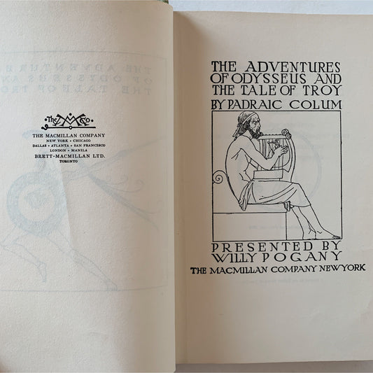 The Adventures of Odysseus and the Tale of Troy, 1956, Padraic Colum, Hardcover