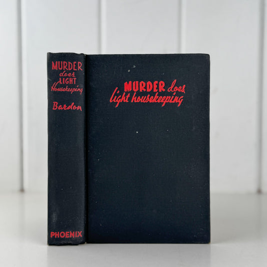 Murder Does Light Housekeeping, Minna Bardon, 1941 Scarce Hardcover Mystery
