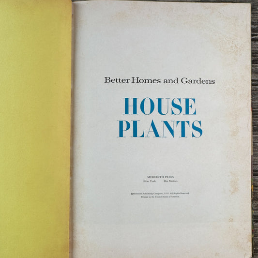 Better Homes and Gardens Houseplants, 1959