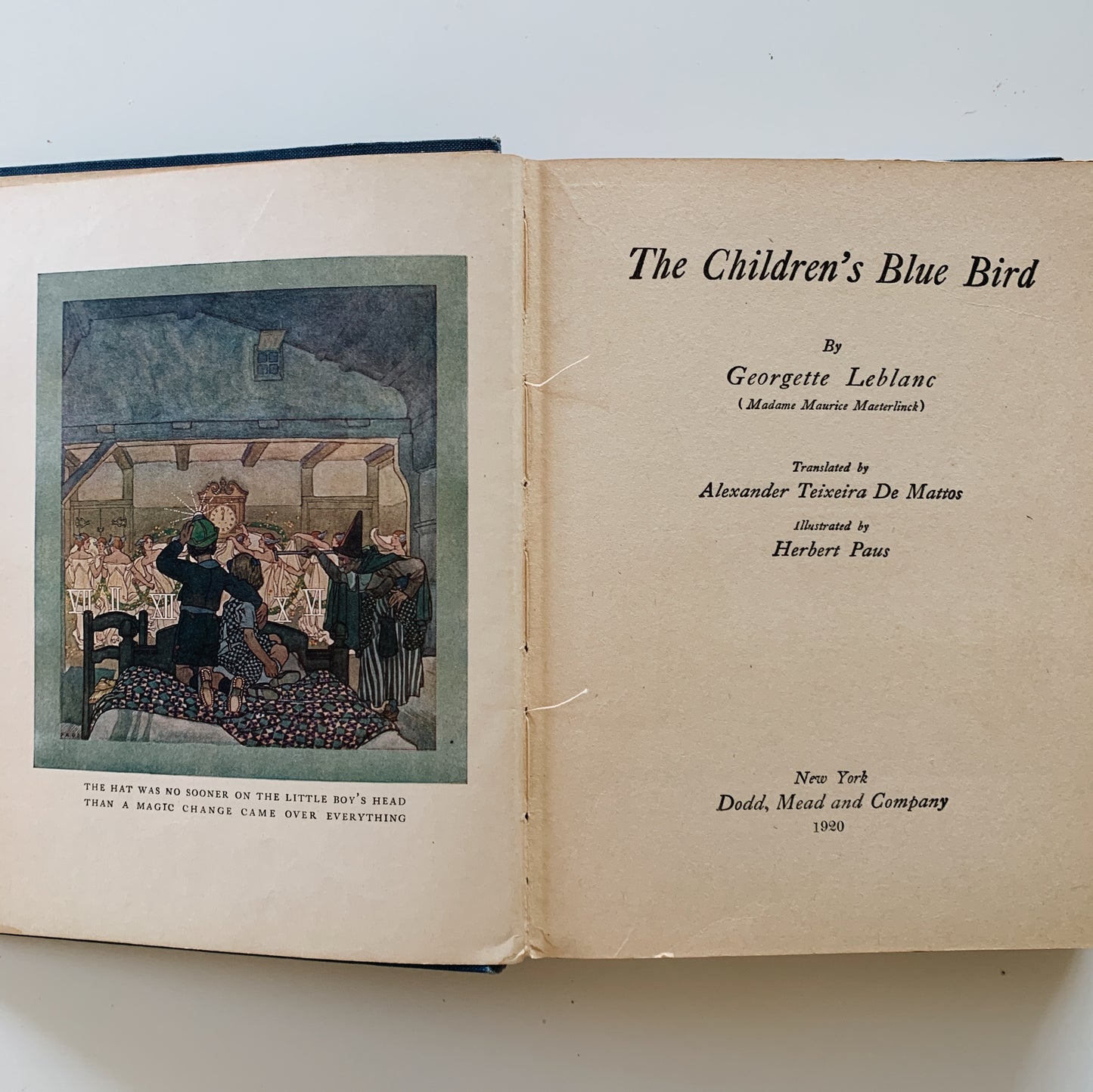 The Children's Blue Bird, Georgette Leblanc, Hardcover, 1920