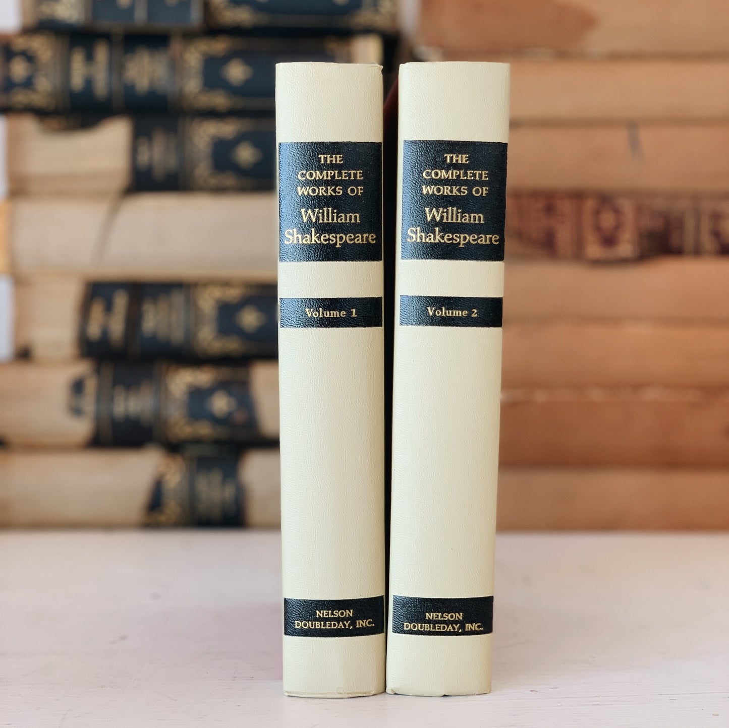 The Complete Works of William Shakespeare, Two Volume Set, Mid-Century, Hardcover