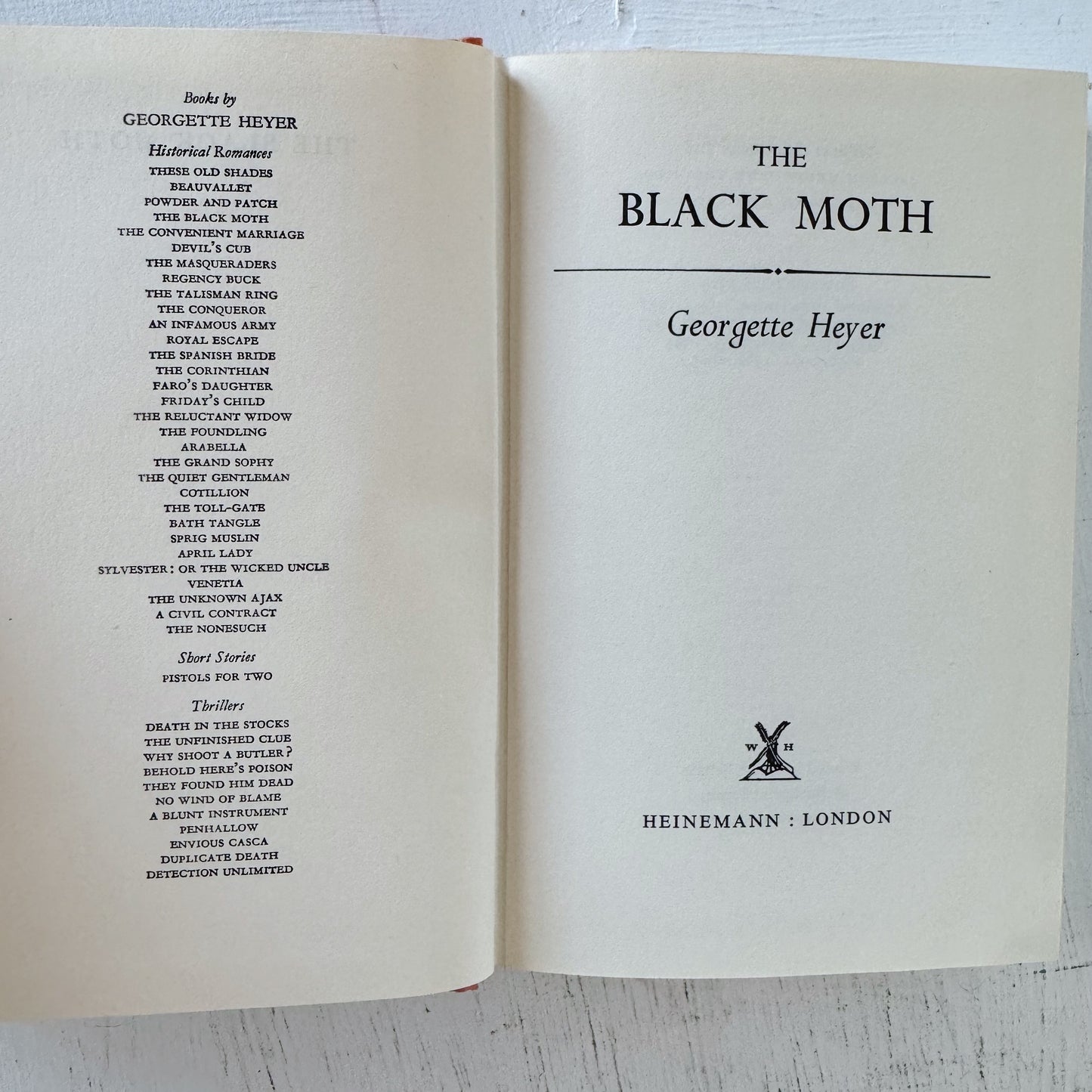 The Black Moth, Georgette Heyer, 1965 Heinemann London Edition