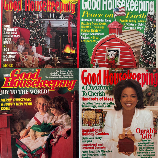 Vintage Holiday Good Housekeeping Magazines, December 1980s, 90s, 2000s - Choose One