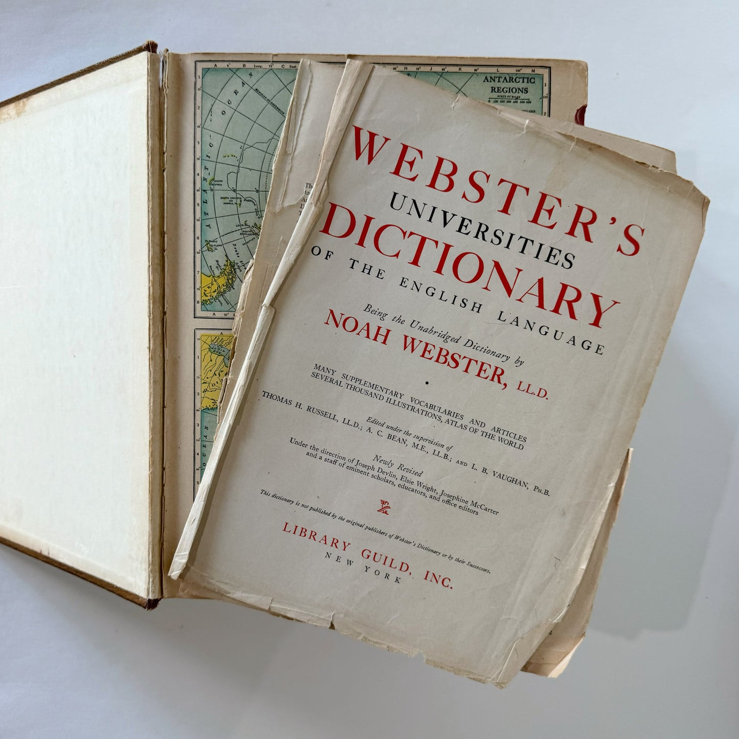 Webster's Universities Dictionary, Unabridged, 1942, Huge Oversized Reference Book