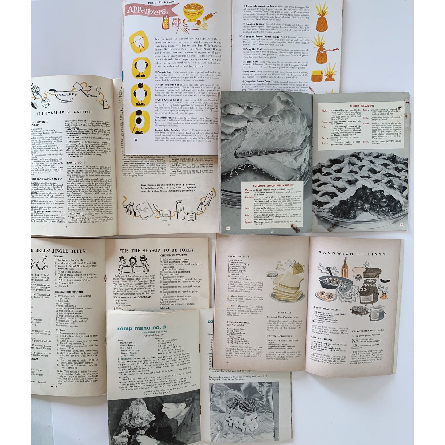 Set of 1950s Cookbooks, Vintage Paperback Recipe Book Collection