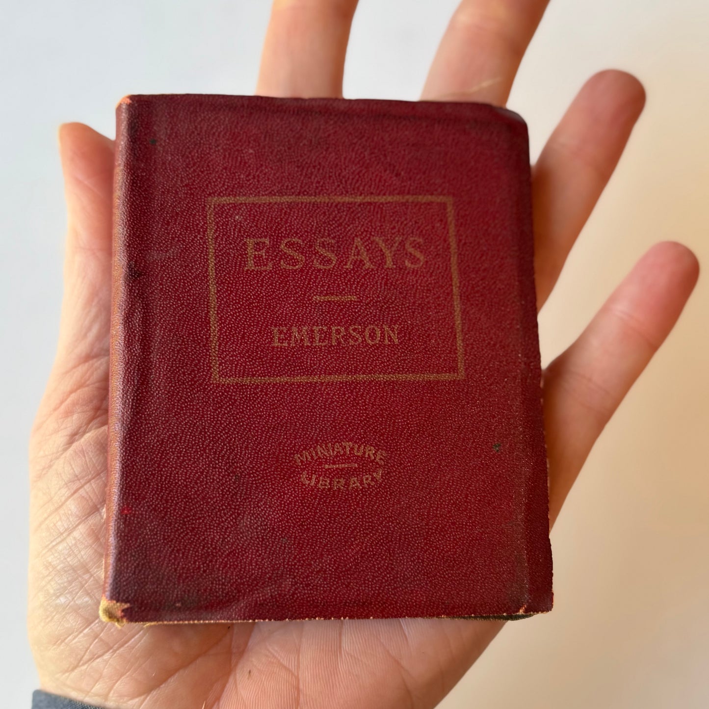 Little Leather Library Essays by Ralph Waldo Emerson, Tiny Mini Book