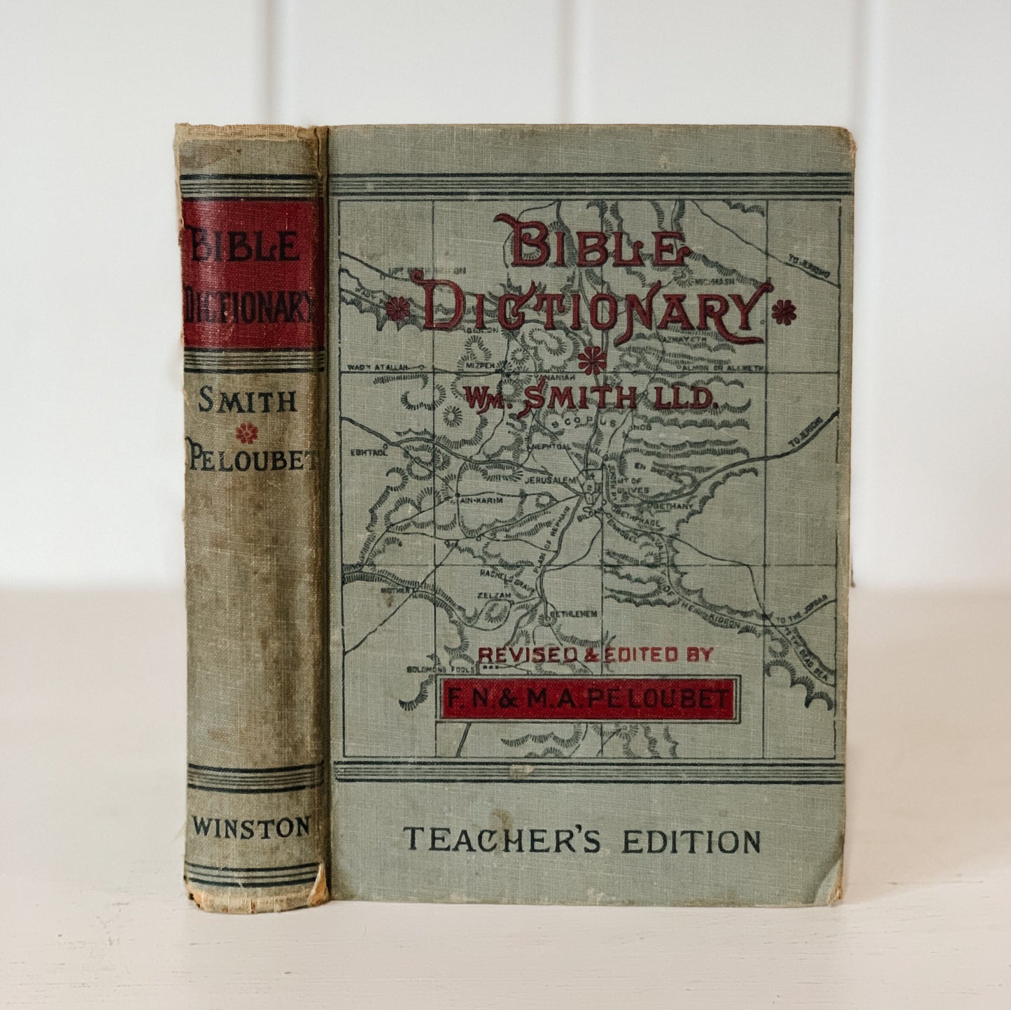 Bible Dictionary, Teacher's Edition, 1884, Illustrated, Color Maps