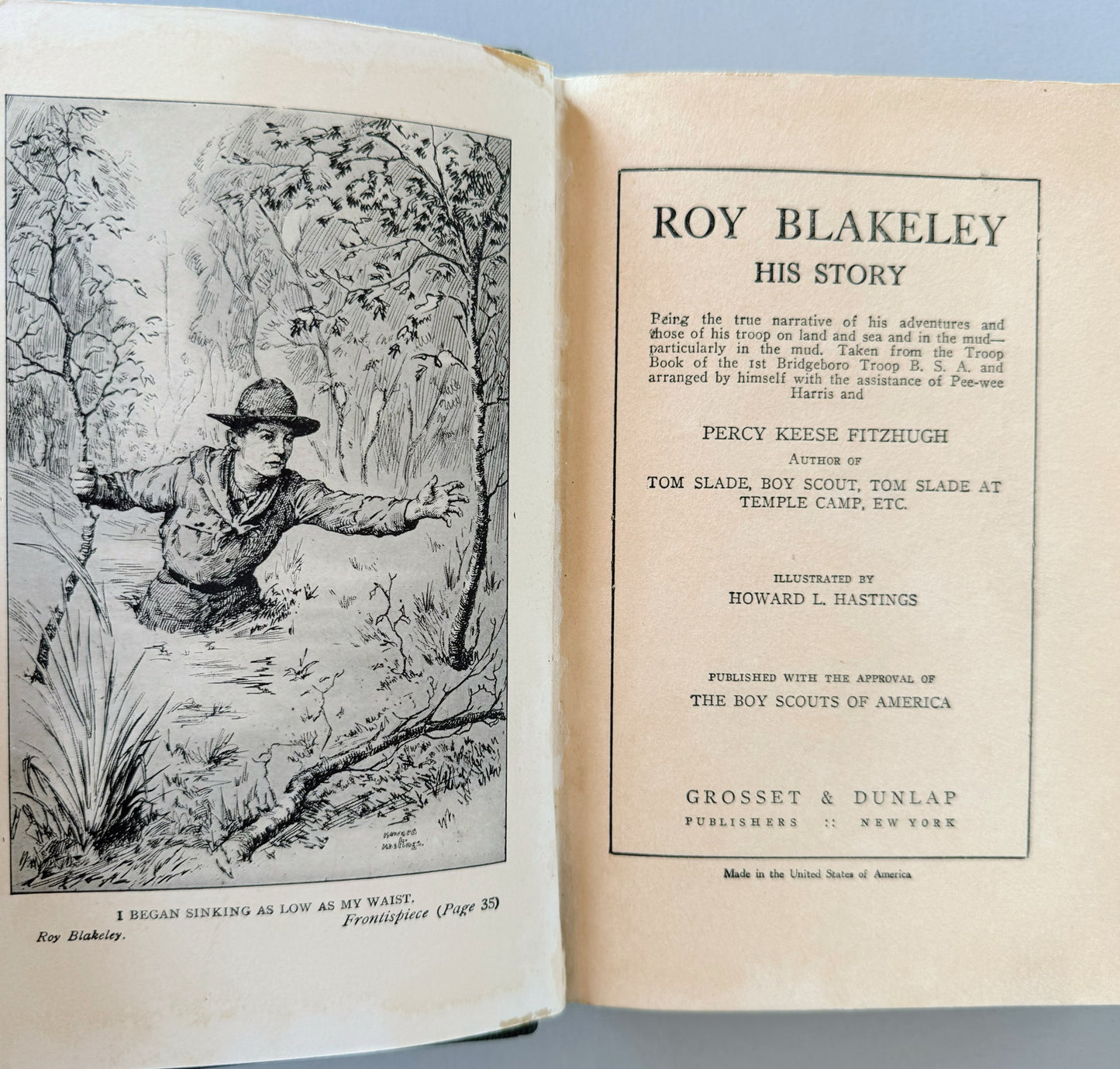 Roy Blakeley: His Story, Percy Keese Fitzhugh, Boy Scout Book, 1920, Leather