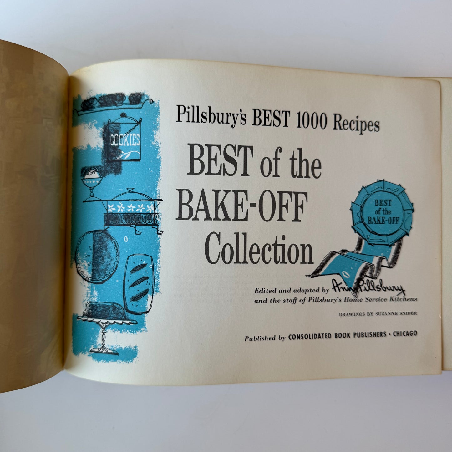 Pillsbury's Best of the Bake-Off Collection, 1959 Hardcover Cookbook