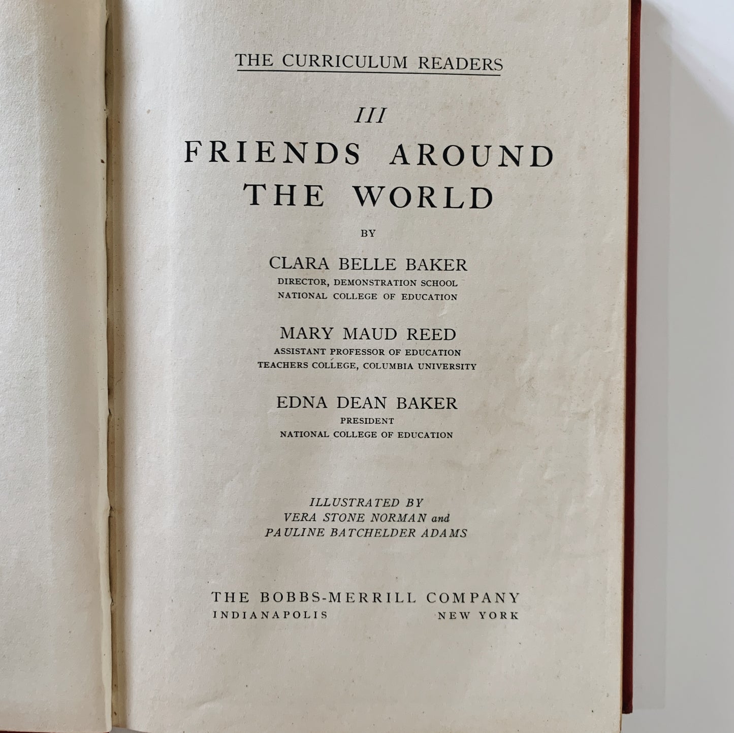 Friends Around the World, The Curriculum Readers 3, Baker & Reed, 1938 School Book