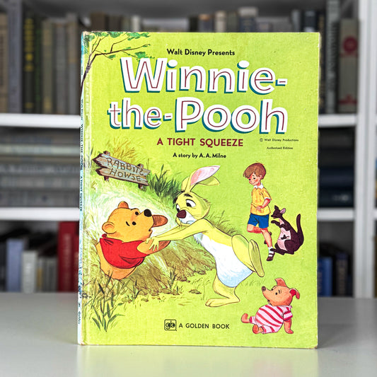 Winnie the Pooh: A Tight Squeeze, 1978 Picture Golden Press Oversized Book Hardcover