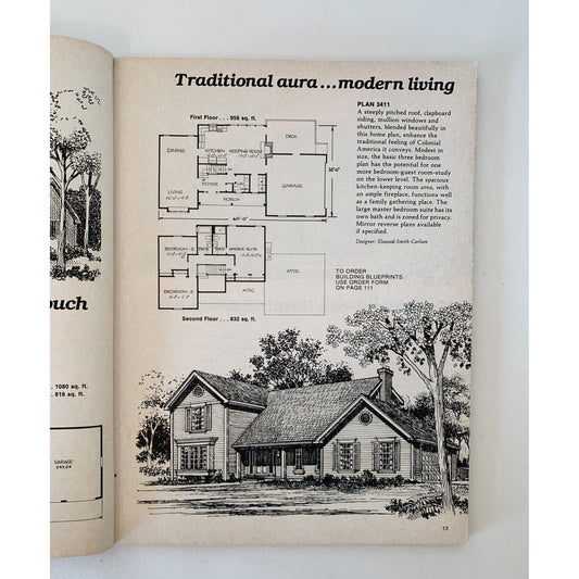 Colonial Home Plans 1977 Paperback Book