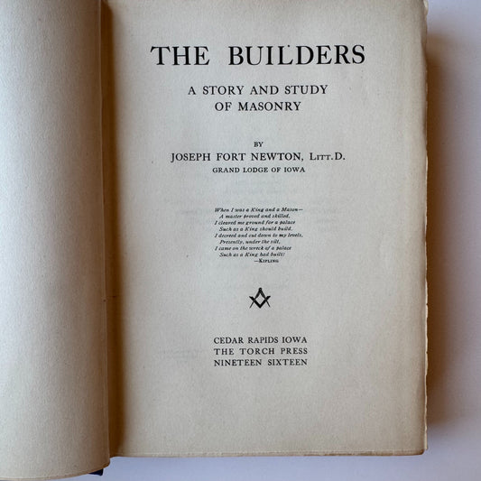 The Builders: A Story and Study of Masonry, 1916 Freemasons Hardcover