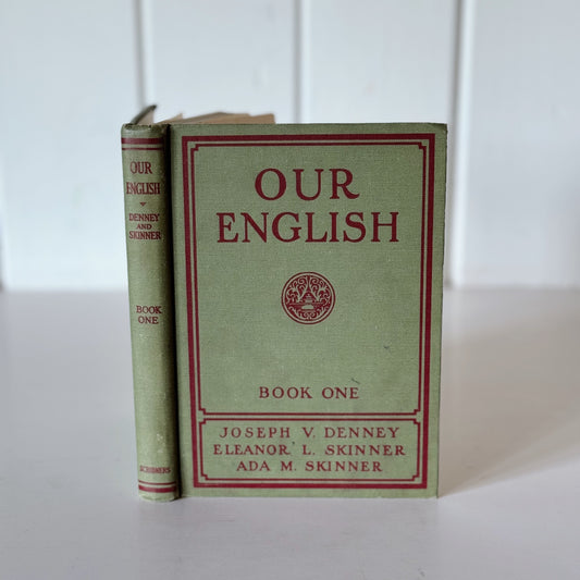 Our English Book One, 1926 Antique School Book