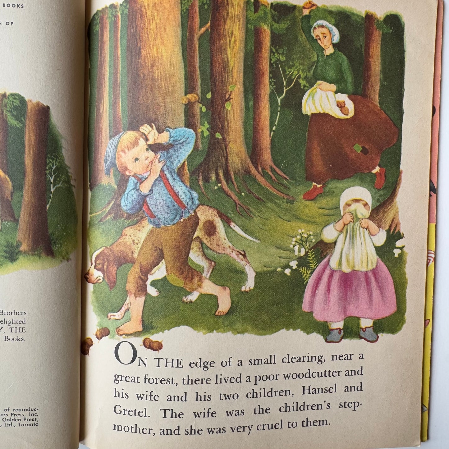 Vintage Golden Book Bundle, Donald Duck, Johnny Appleseed, Hansel & Gretel, Little Galoshes, Little Red Hen