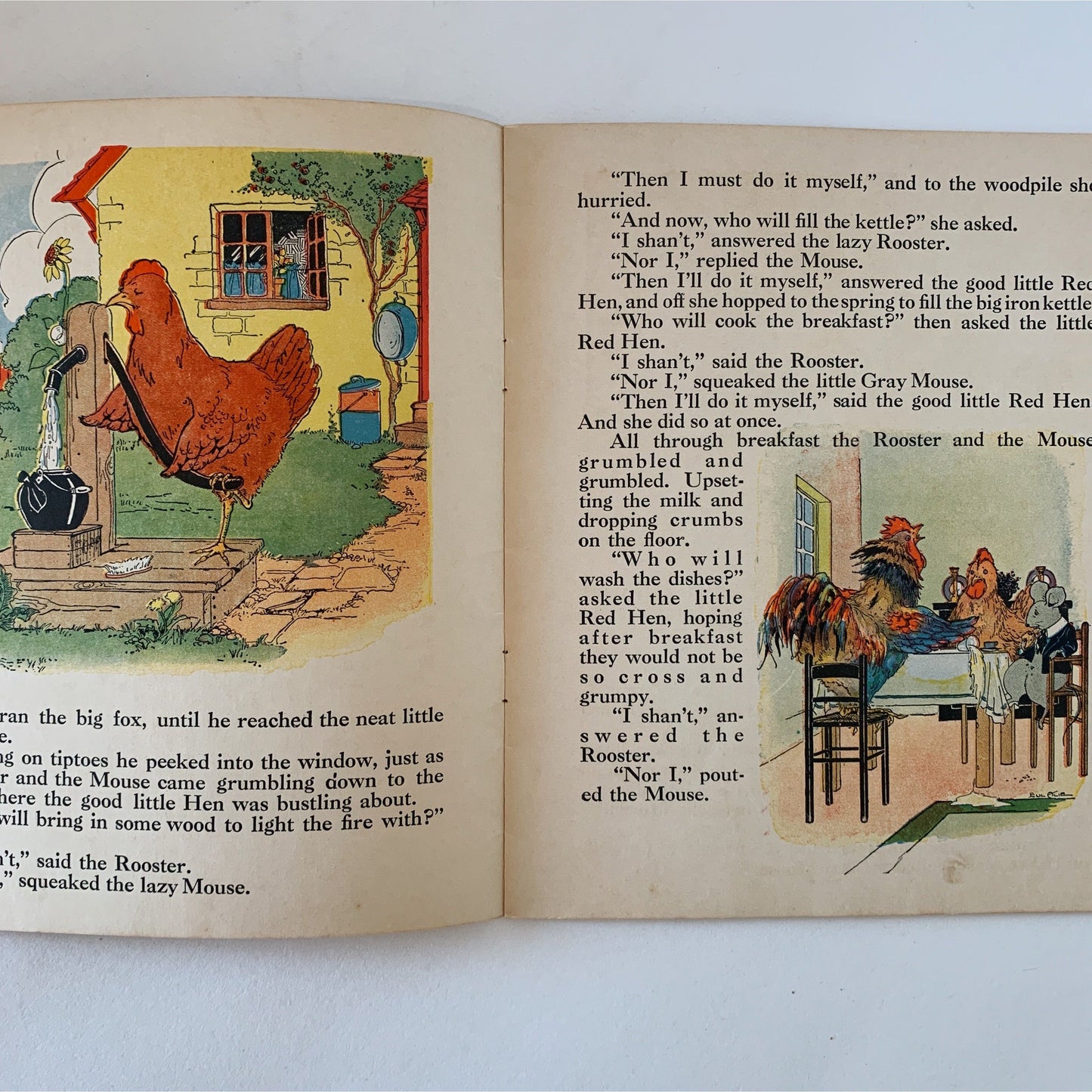The Rooster, The Mouse, and the Little Red Hen, Platt & Munk Paperback, 1932