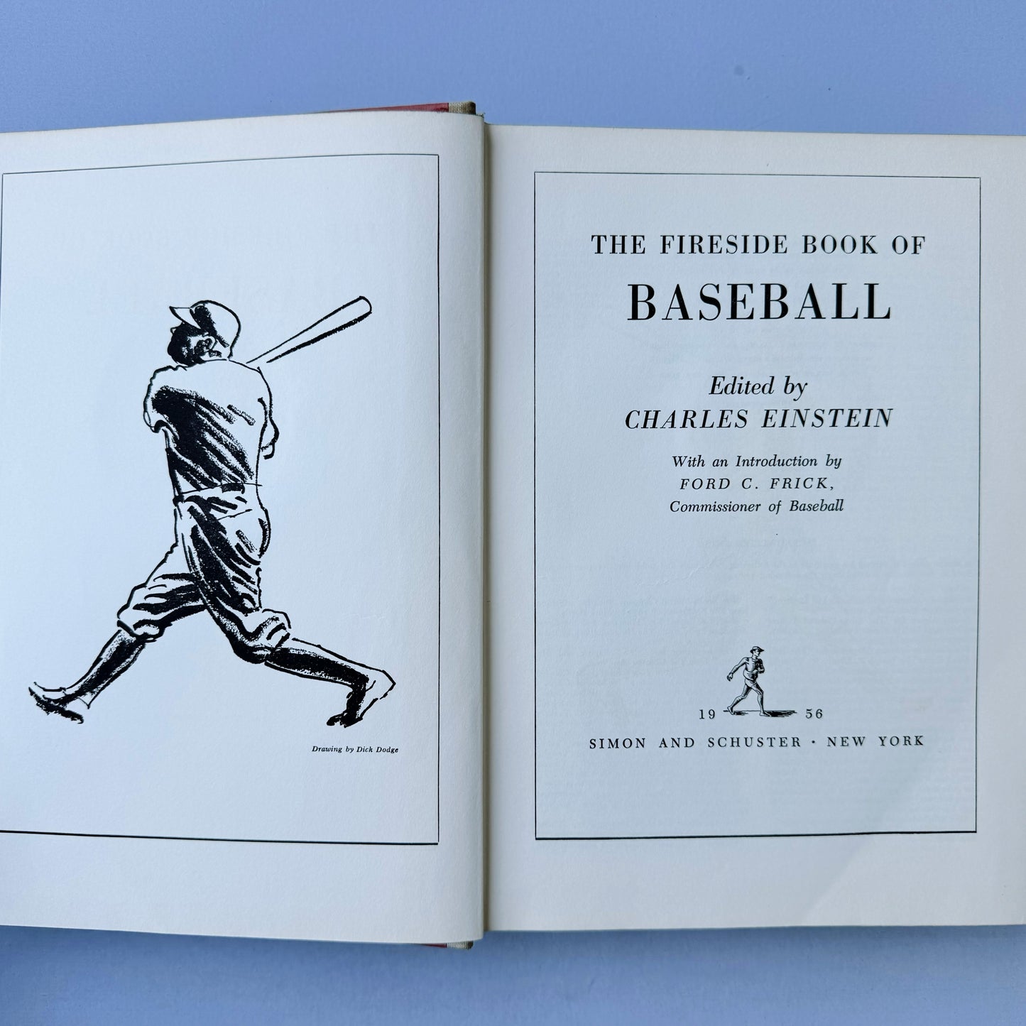 The Fireside Book of Baseball 1956 Vintage Illustrated Hardcover