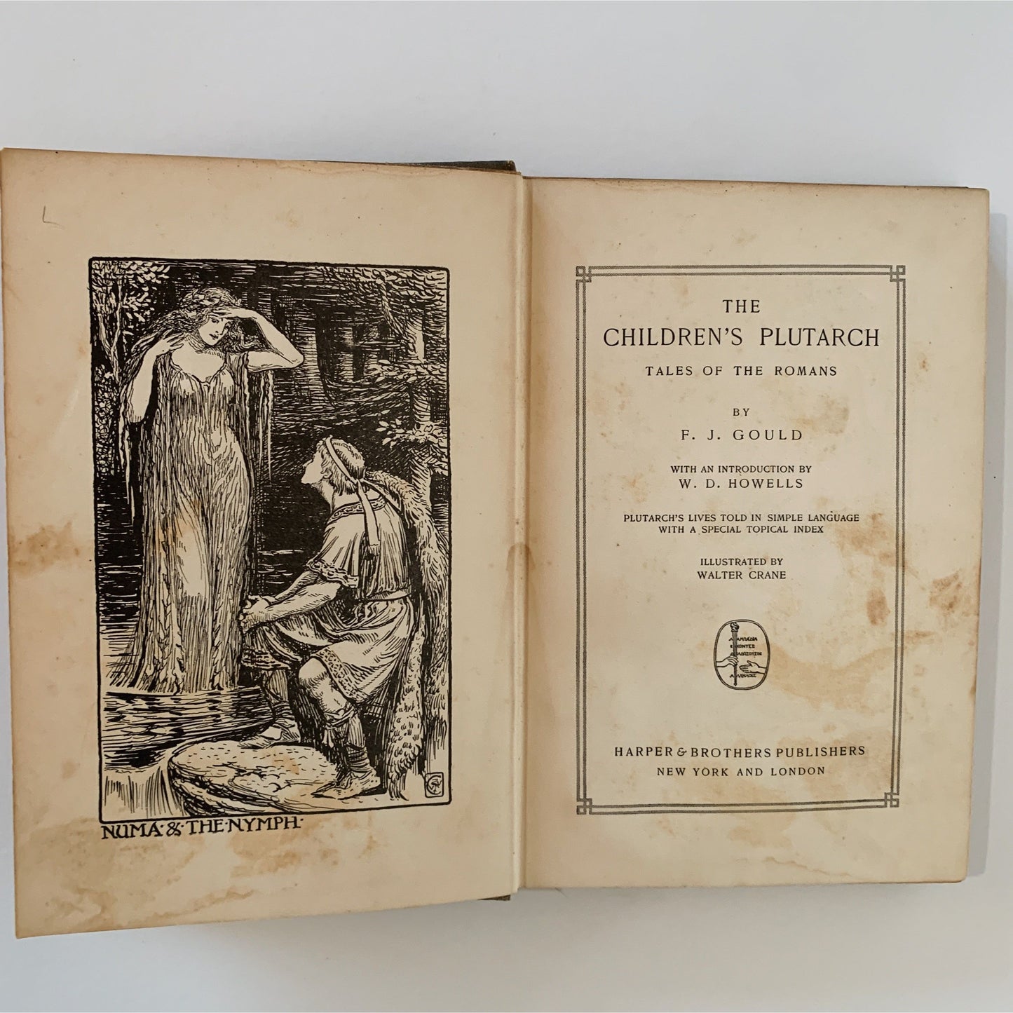 The Children's Plutarch: Tales of the Romans, 1910, F.J. Gould, Antique School Book
