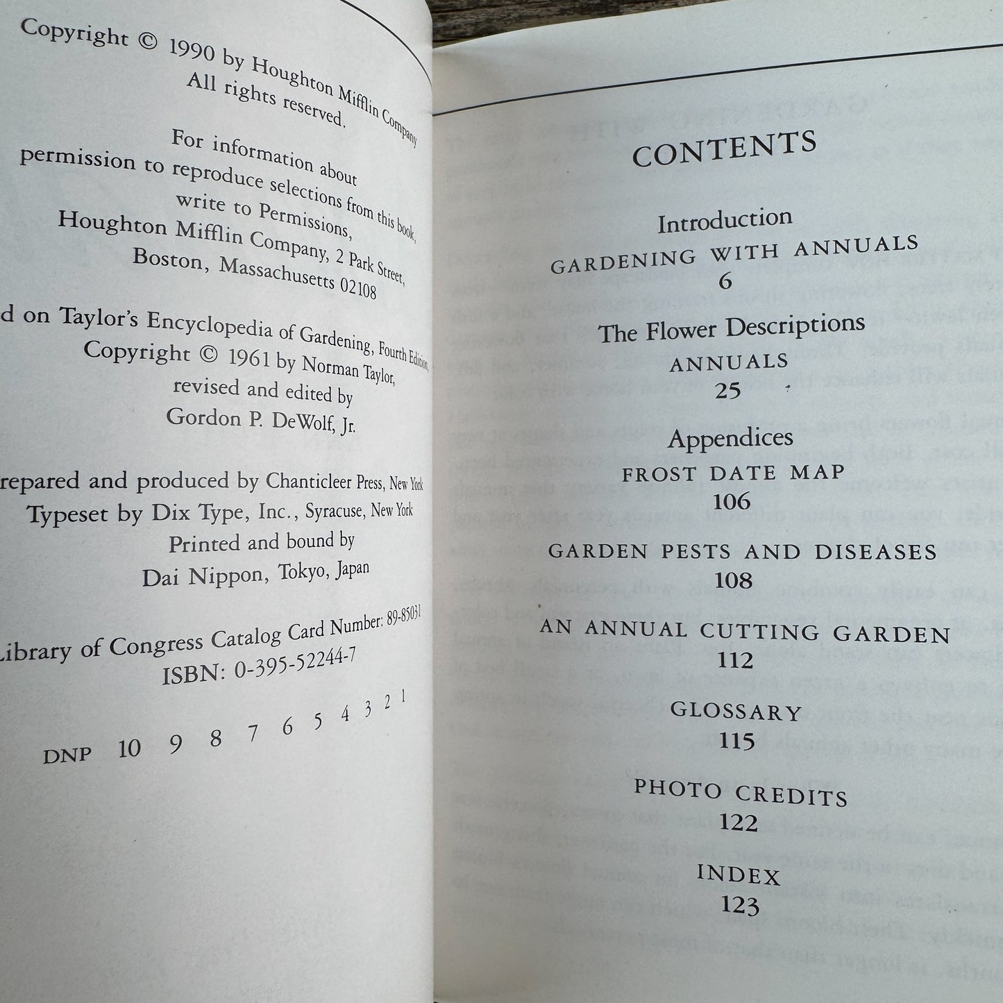 Taylor’s Pocket Guide to Annuals, Ann Riley, 1990