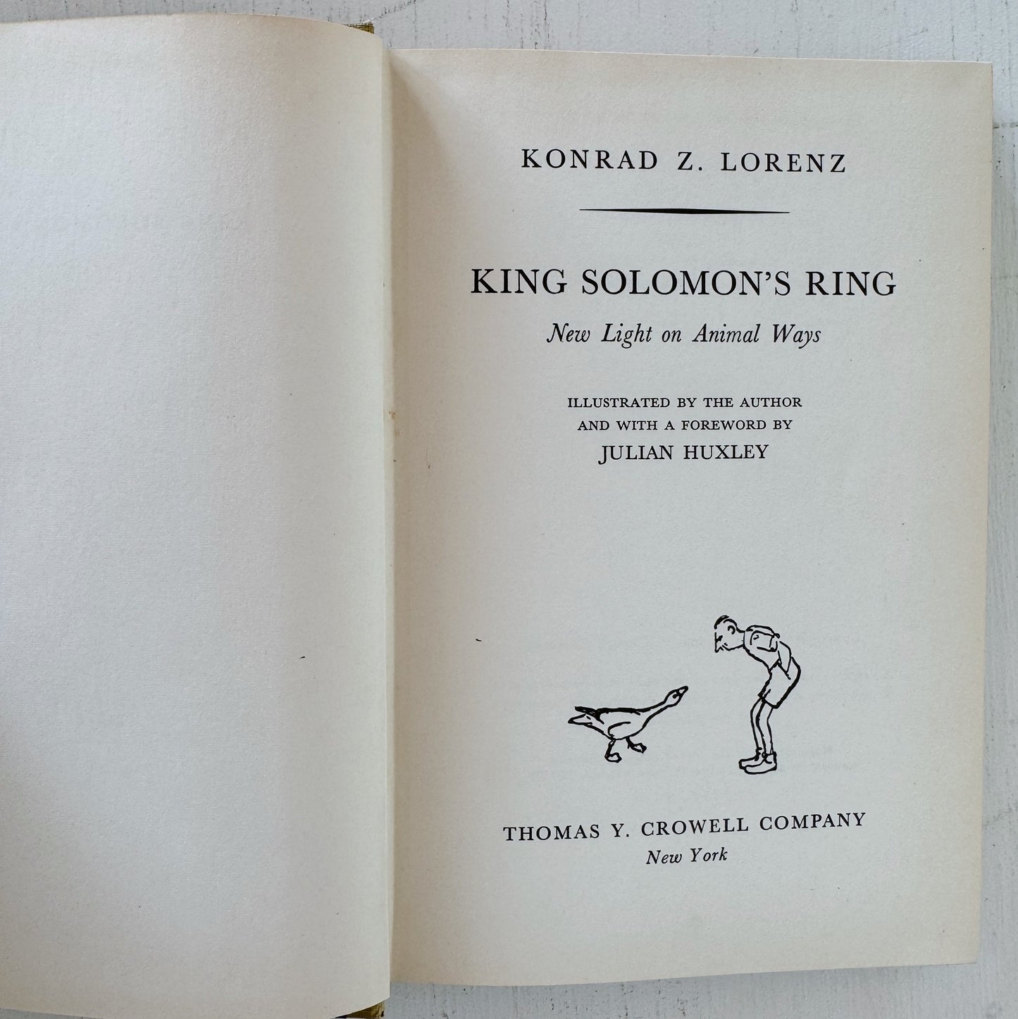 King Solomon's Ring, Illustrated Naturalist Book, 1952 First Edition