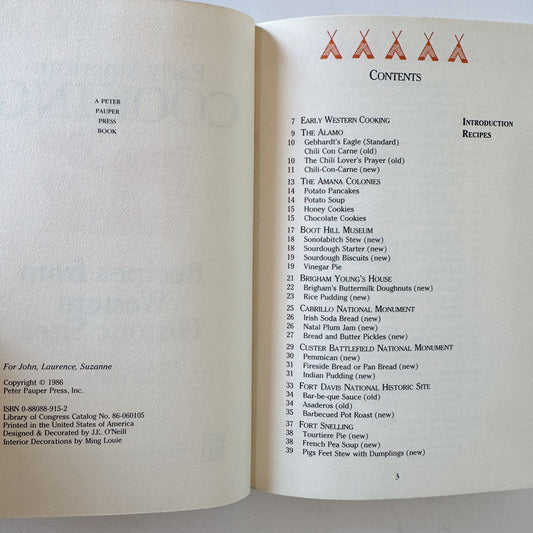 Early American Cooking: Recipes From Western Historic Sites, Peter Pauper, 1986