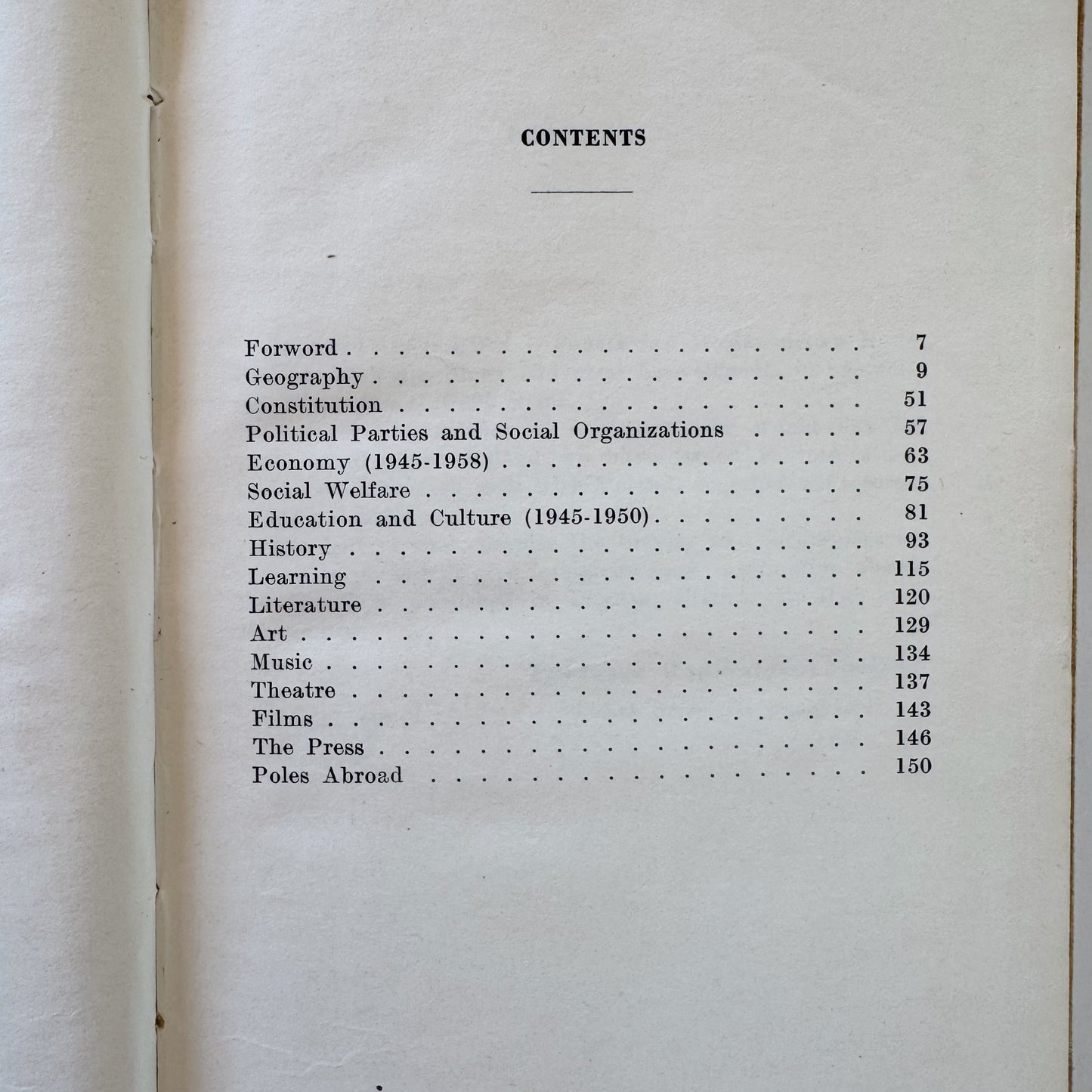 Poland - Land, History, Culture, An Outline, 1959 Hardcover